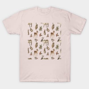 Digital pattern forest animals watercolor aquarelle. T-Shirt